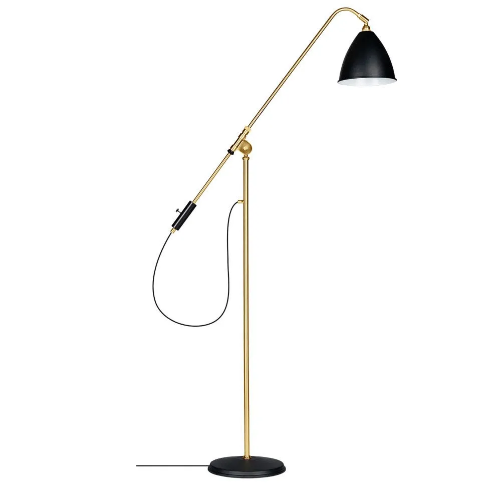 Gubi Bestlite BL4 Floor Lamp Brass Base Black Shade 2