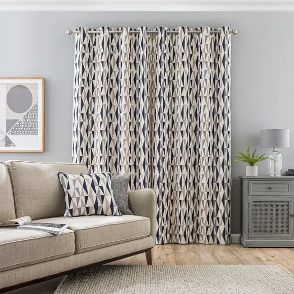 Elements Triangles Eyelet Curtains 4