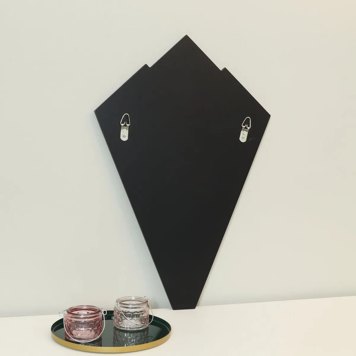Melody Maison Green & Pink Glass Art Deco Fan Wall Mirror 60cm X 40cm 6