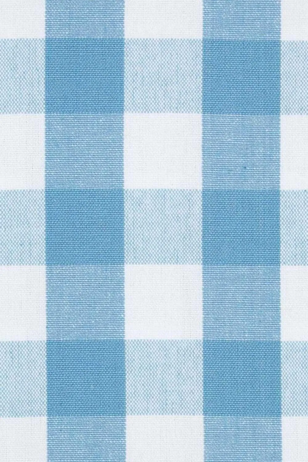 Homescapes Cotton Block Check Gingham Eyelet Curtain Pair in Blue 5