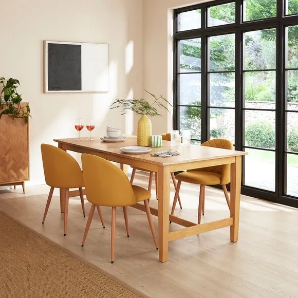 Astrid Dining Chair, Flatweave Fabric 2