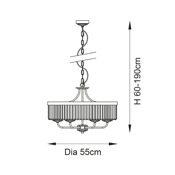 Vogue Balmoral 6 Light Chandelier 6