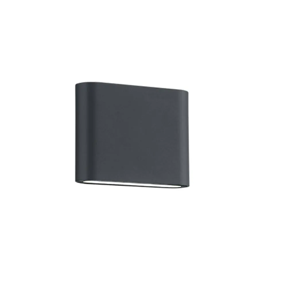 Netlighting Thames Ii Outdoor Up Down Wall Lamp Anthracite 11cm IP54 in Black