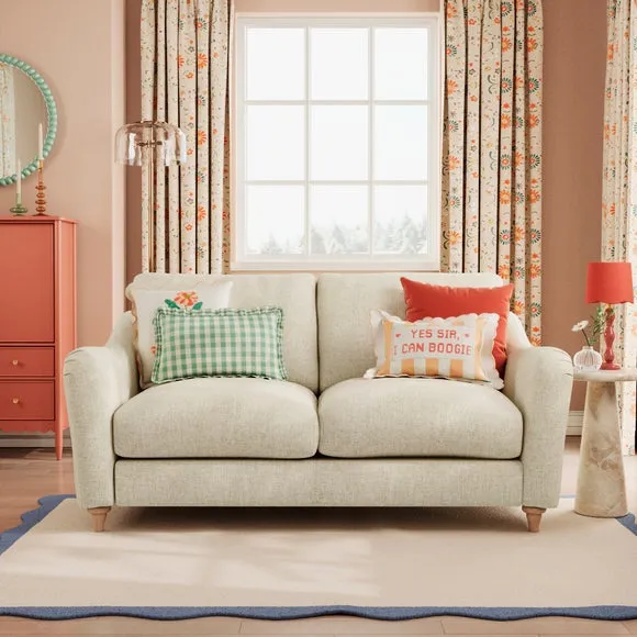 Hattie Slub Faux Linen 2 Seater Sofa 1