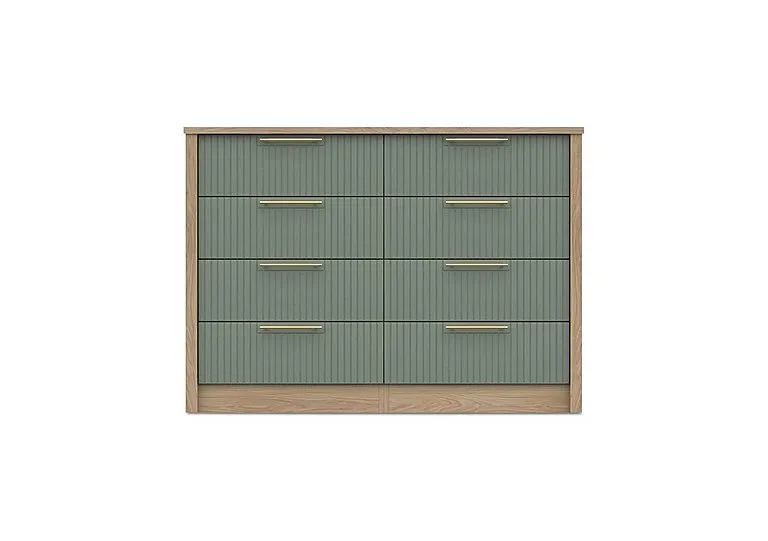 Chelsea 8 Drawer Wide Chest with Gold Handles