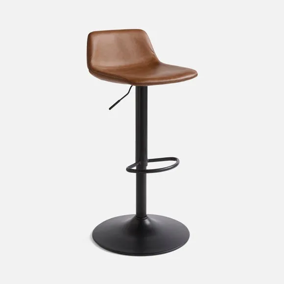 Jayden Height Adjustable Barstool, Faux Leather 6