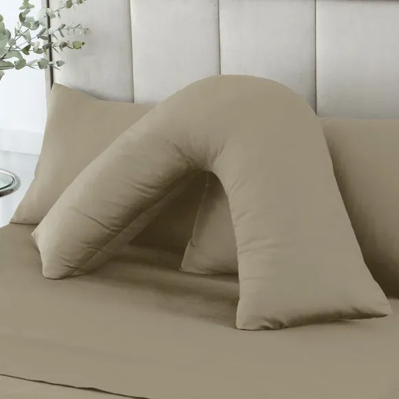 Hotel 230 Thread Count 100% Cotton Sateen V-Shape Pillowcase