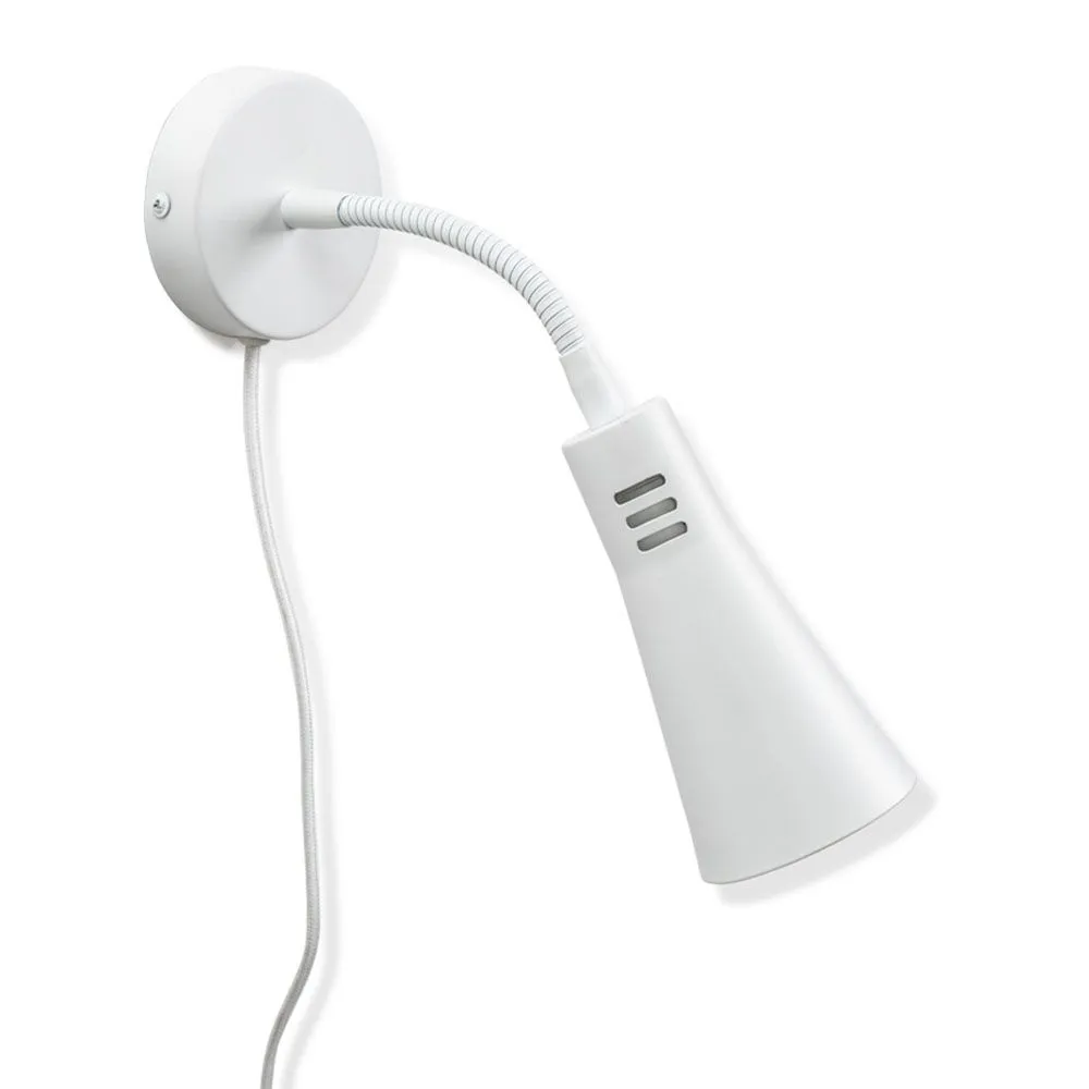 ValueLights Plug In White Flexible Gooseneck Wall Light 3