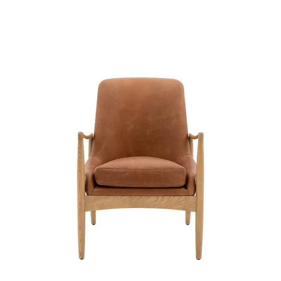 Callar Leather Chair With Arms 4