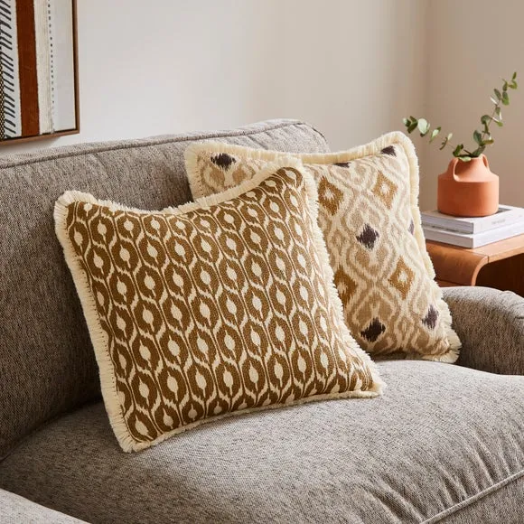 Pack of 2 Remade Global Square Cushions 1