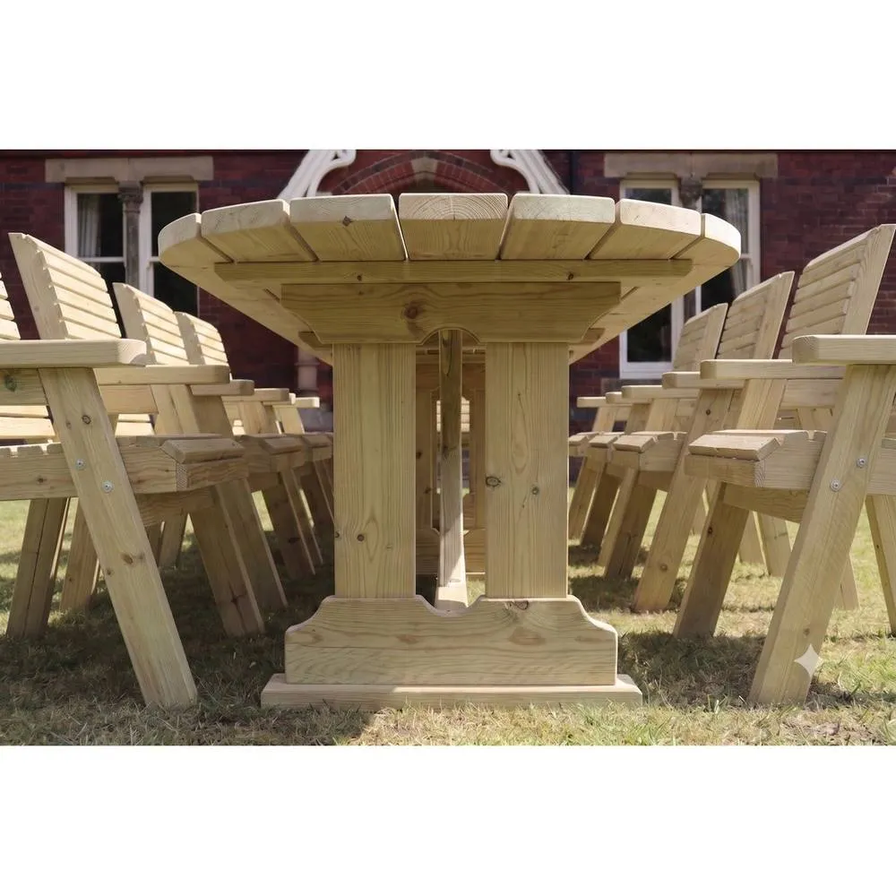 Churnet Valley Garden Furniture Ltd Ergo Large 12 Seater Set 12XC 4M Table - Partially Assembled in Brown 4