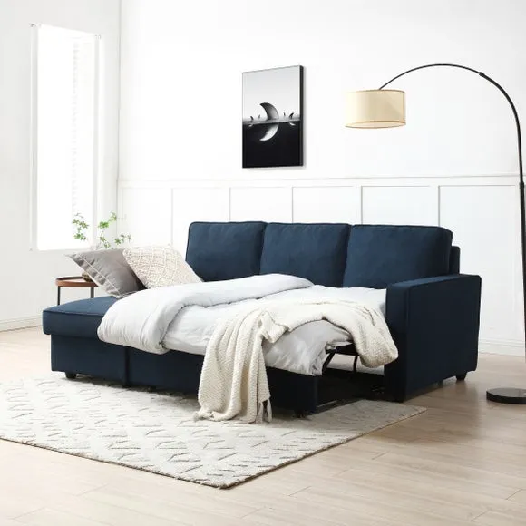 Kayden Woven Reversible Trundle Corner Double Sofa Bed 2