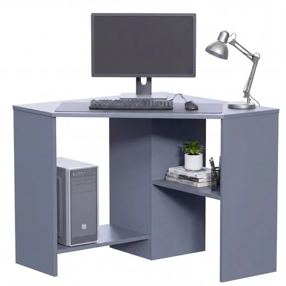Hetton 2 Shelf Corner Desk 4