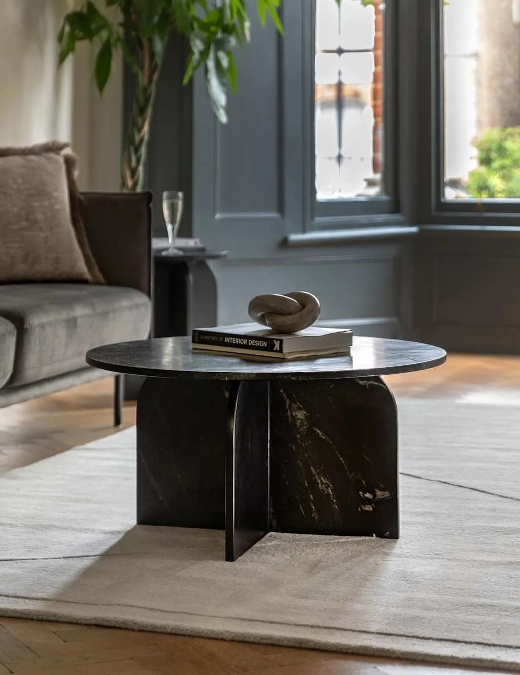 Gallery Direct Amalfi Marble Coffee Table Black