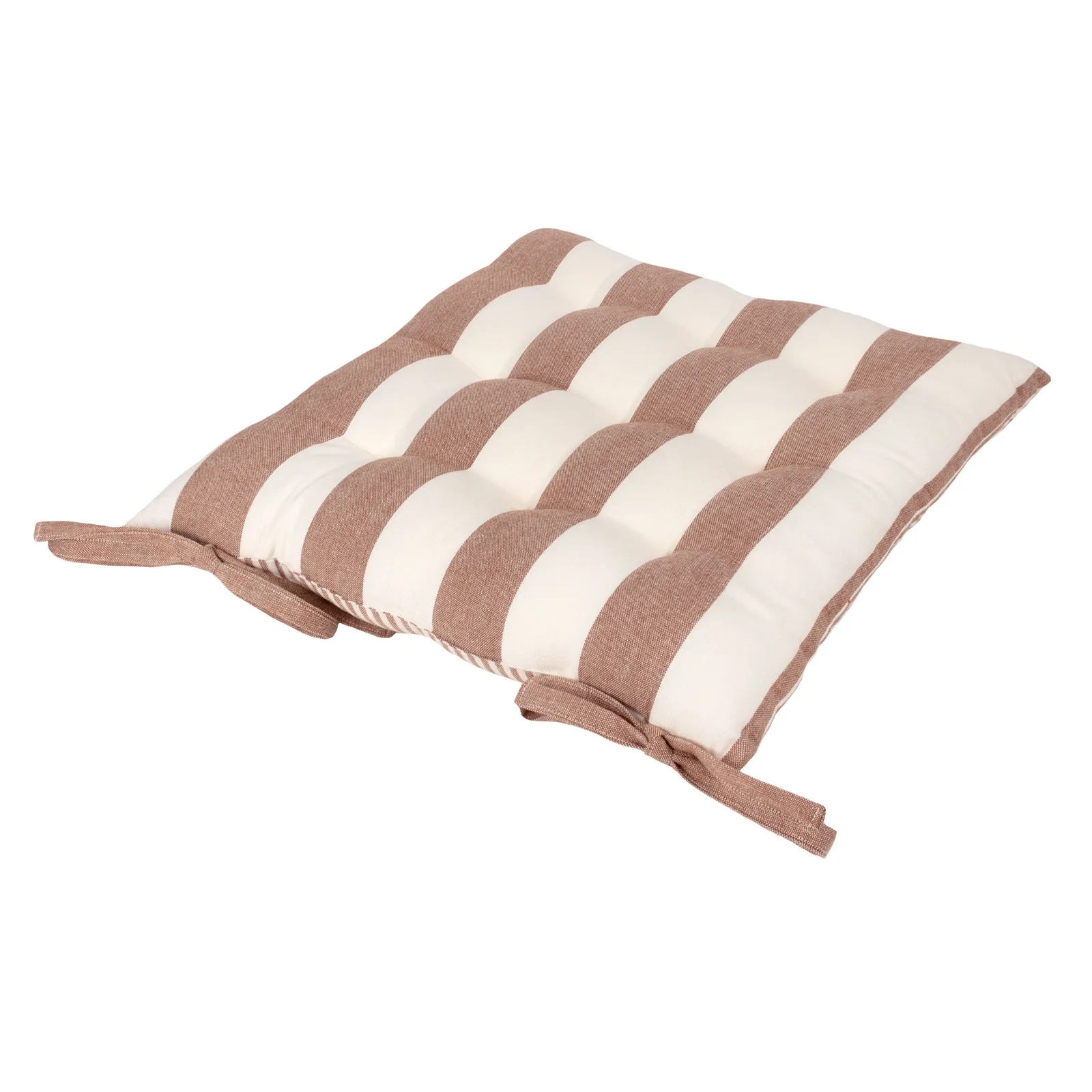 Yard Hayle Striped 100% Cotton Seat Pads - 2 Pack in Brown 5