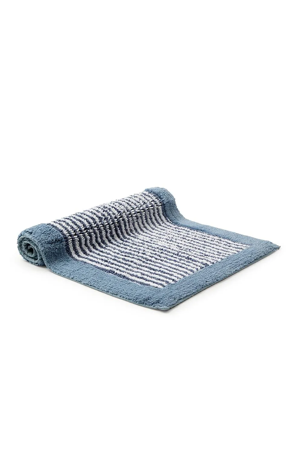 CHRISTY 'Portobello Stripe' Coastal Inspired Bath Rugs in Blue 2