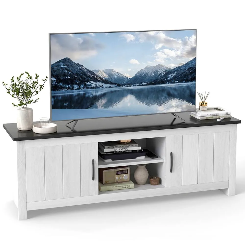 Costway TV Stand for TVs up to 65“ 145 cm TV Console Table w/ 2 Cabinets 3