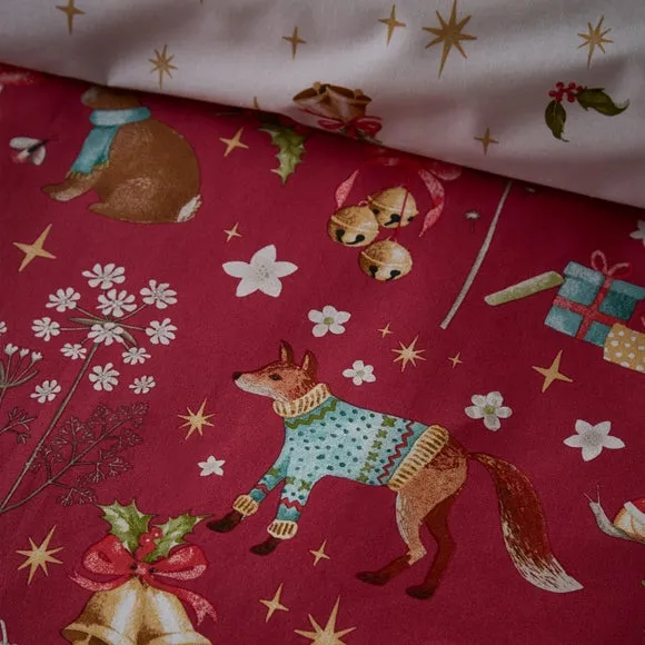 Catherine Lansfield Christmas Enchanted Twilight Polycotton Duvet Cover & Pillowcase Set 3