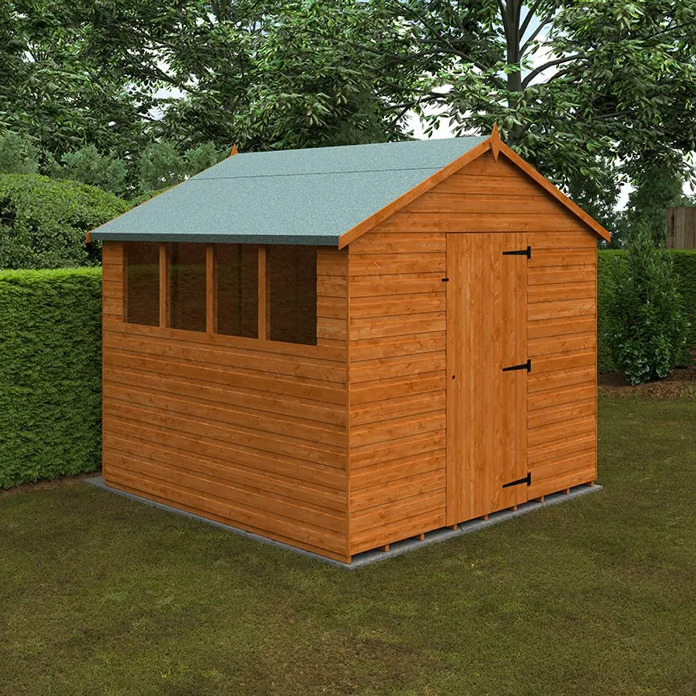 Buttercup Farm 8x8 Super Apex 12mm Shed - L235 x W235 x H231.9 cm in Burnt Orange 2