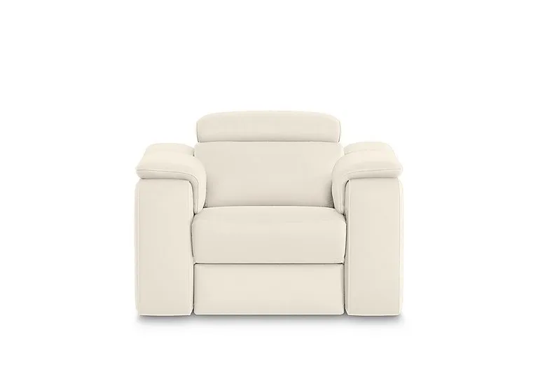Canto Leather Armchair - Torello Bianco Puro