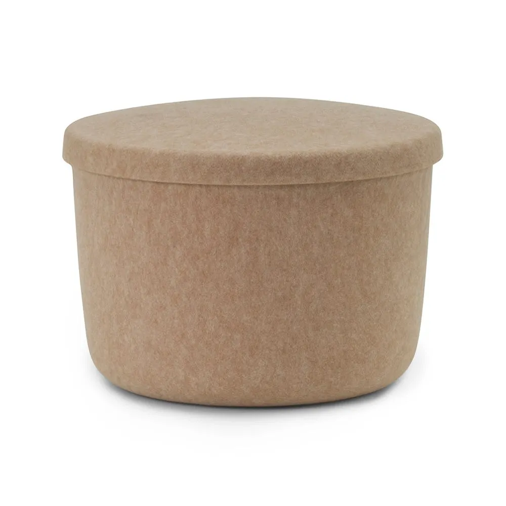Normann Copenhagen Hide Storage Pouf Small Sand 2