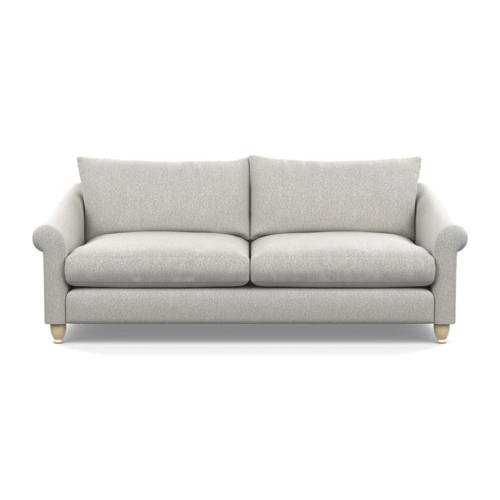 Heal's Devon 4 Seater Sofa Chunky Boucle Ecru Natural Feet