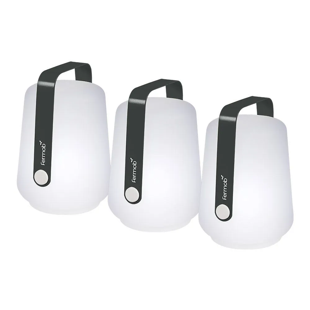 Fermob Balad LED Set 3 Small Outdoor Table Lamps Anthracite 2