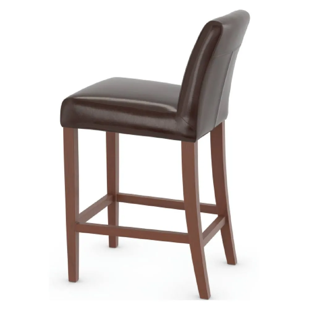 netfurniture Greta Walnut Bar Stool Brown Aniline Leather Fully Assembled 5