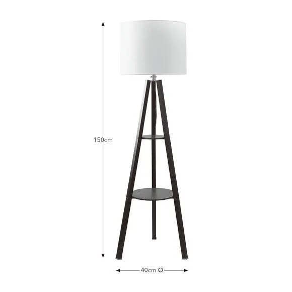 Milford Shelved Tripod Floor Lamp 5