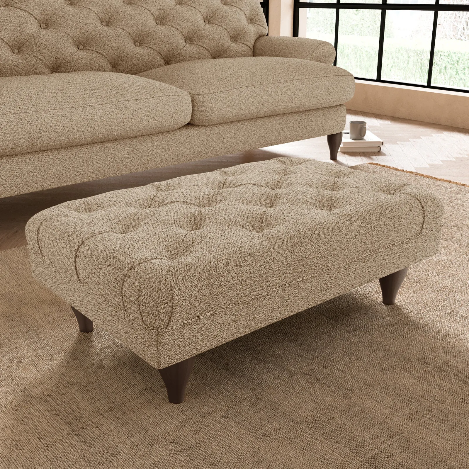 Warwick Cosy Marl Footstool Cosy Marl Camel