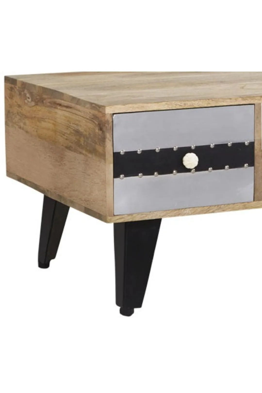 IH Design Celis Limited Edition Wooden Coffee Table with Drawers in Brown 2