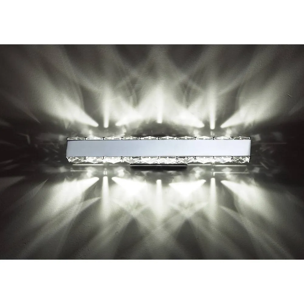 Netlighting Galaxy Horizontal Wall Lamp 3W LED 6000K Polished ChromeCrystal in Grey 2