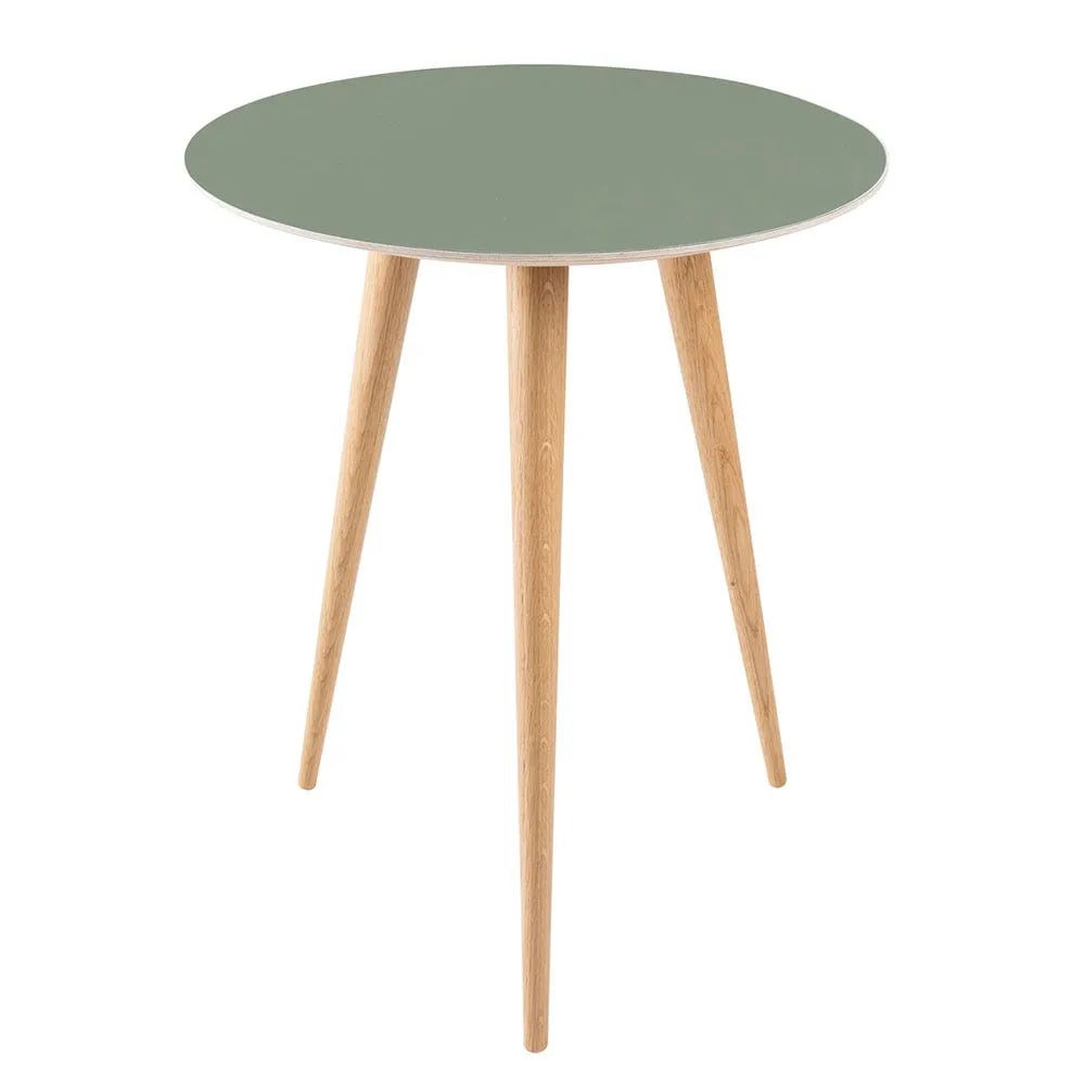Gazzda Arp Side Table Dia 45cm Dark Olive Linoleum 2