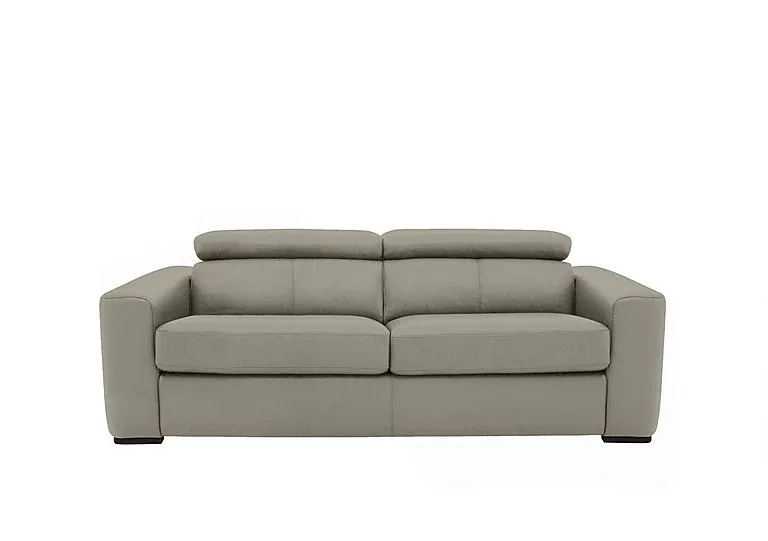 Infinity 3 Seater Leather Sofa Bed - Silver Grey