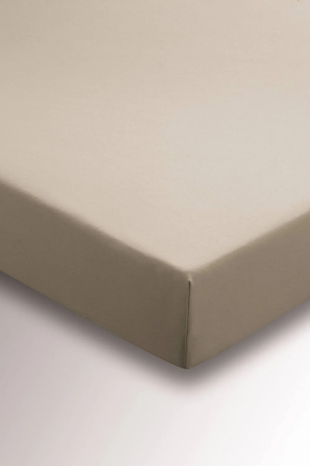 Helena Springfield 'Extra Deep Plain Dye' 180TC Fitted Sheet in Stone 1