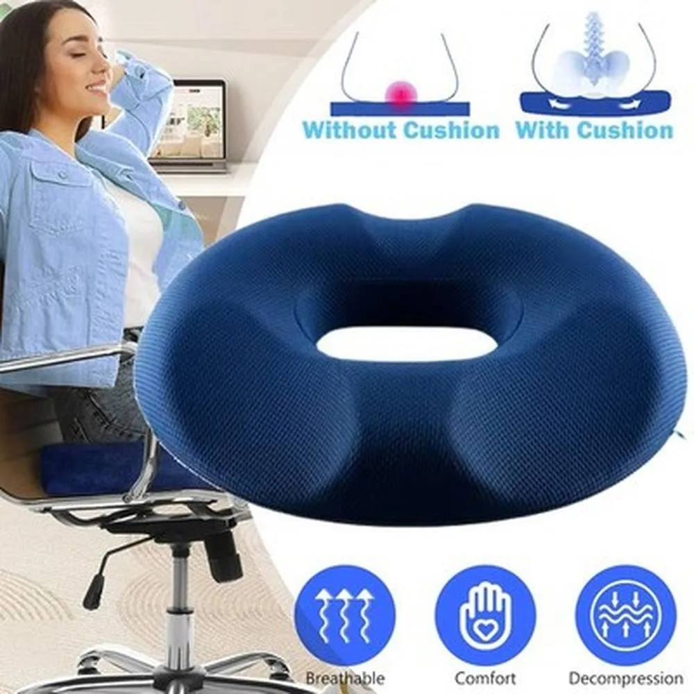 SPETLEK Donut Memory Foam Cushion Doughnut Ring in Blue