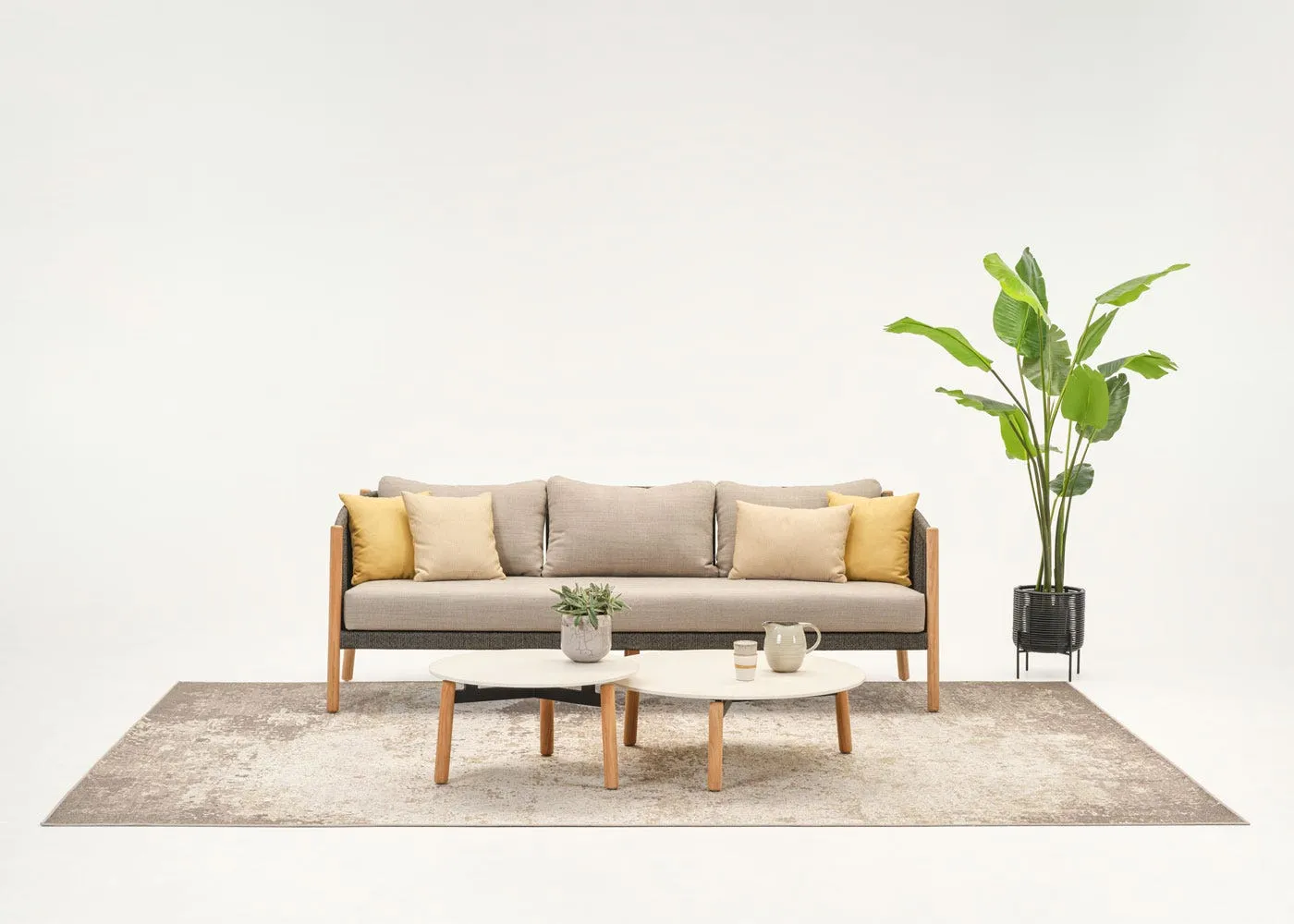 Vincent Sheppard Lento Lounge Sofa 3 seater Almond 2