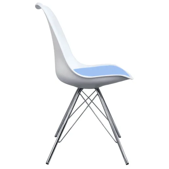 Fusion Living Soho White Plastic Dining Chair 4