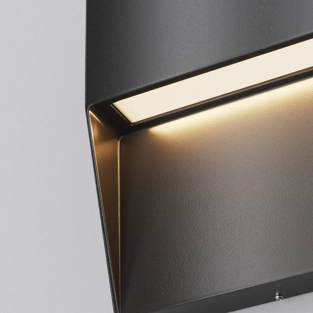 Netlighting Mane Square Outdoor Flush Wall Lamp Black 3000K 100lm IP54 2