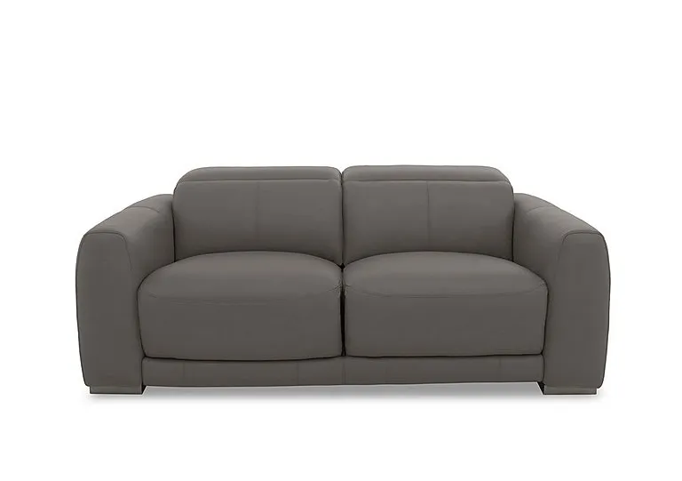 Edison Leather 3 Seater Sofa - Elephant