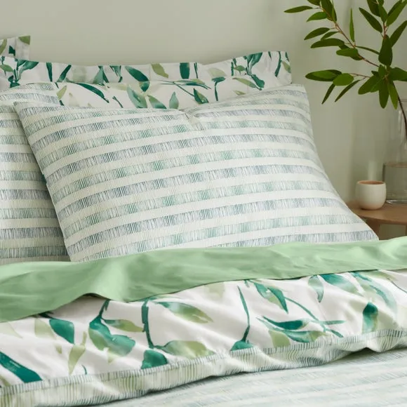 Zen Reversible Polycotton Duvet Cover and Pillowcase Set 4