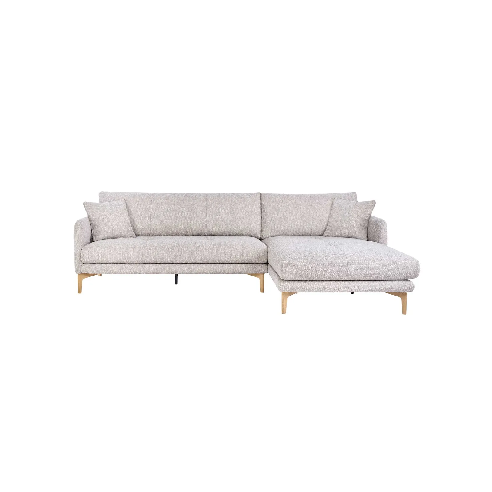 Ercol Aosta Medium Chaise Right Corner Sofa, Neutral Fabric | Barker & Stonehouse 2