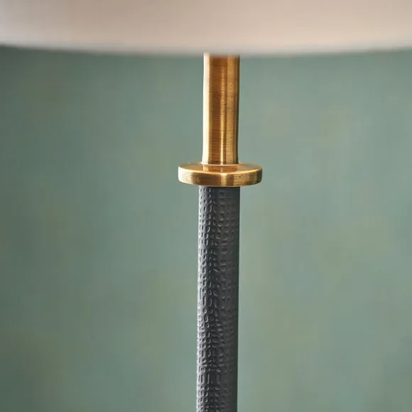 Antoine Black Croc Antique Brass Table Lamp 3