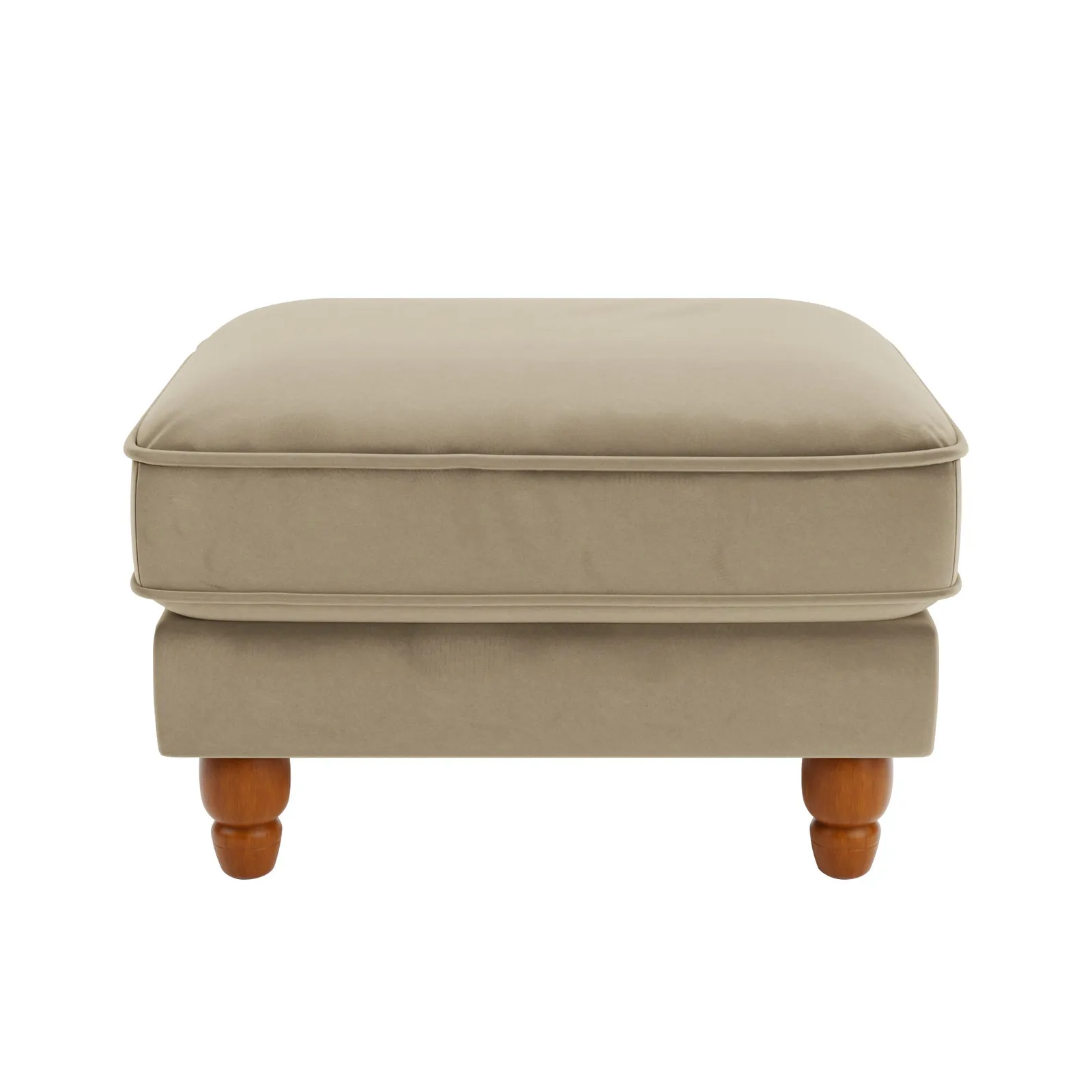Beatrice Velvet Footstool Brown