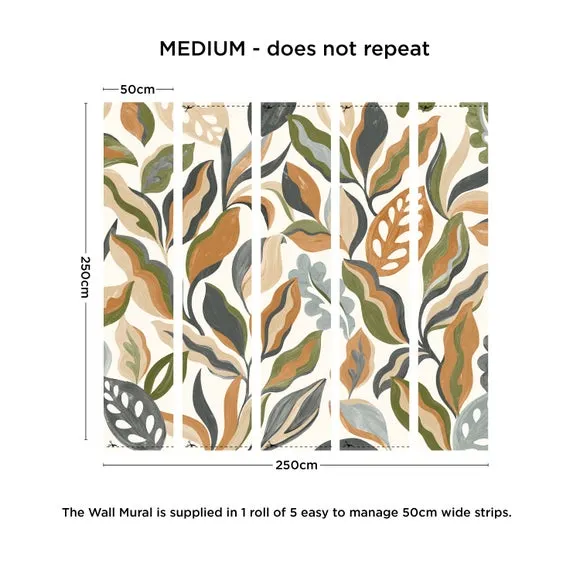 Abstract Leaf Wall Mural 3