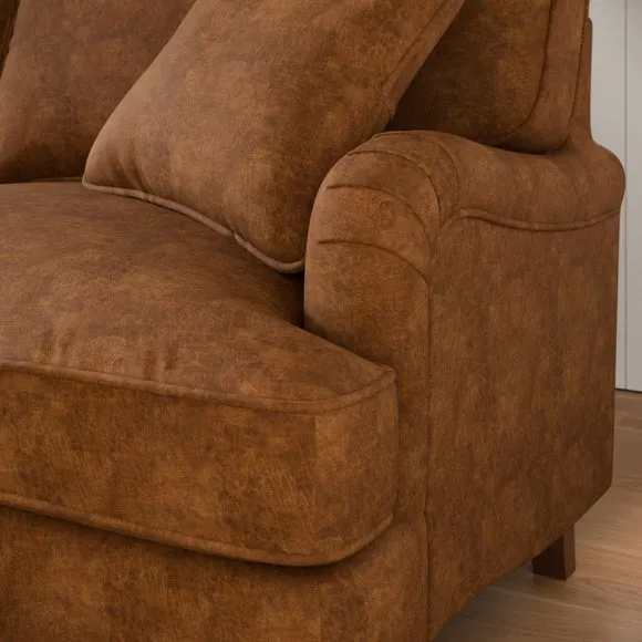 Beatrice II Relaxed Faux Leather 3 Seater Sofa Bed 4