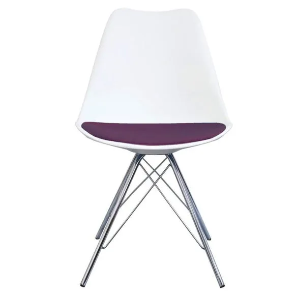 Fusion Living Soho White Plastic Dining Chair 3