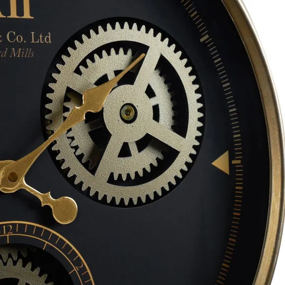 Metal Cog Wall Clock 2
