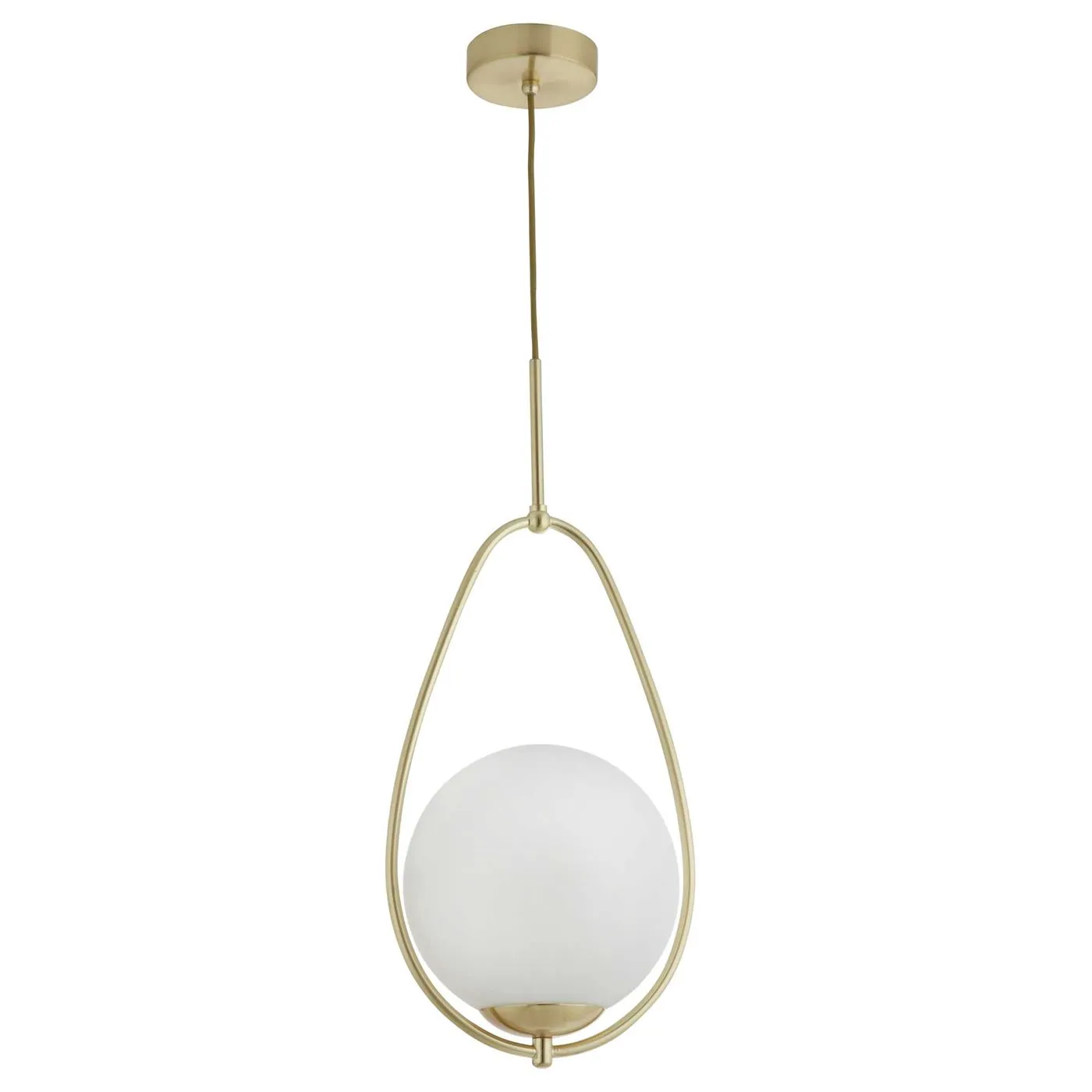 White Ball Gold Framed Pendant