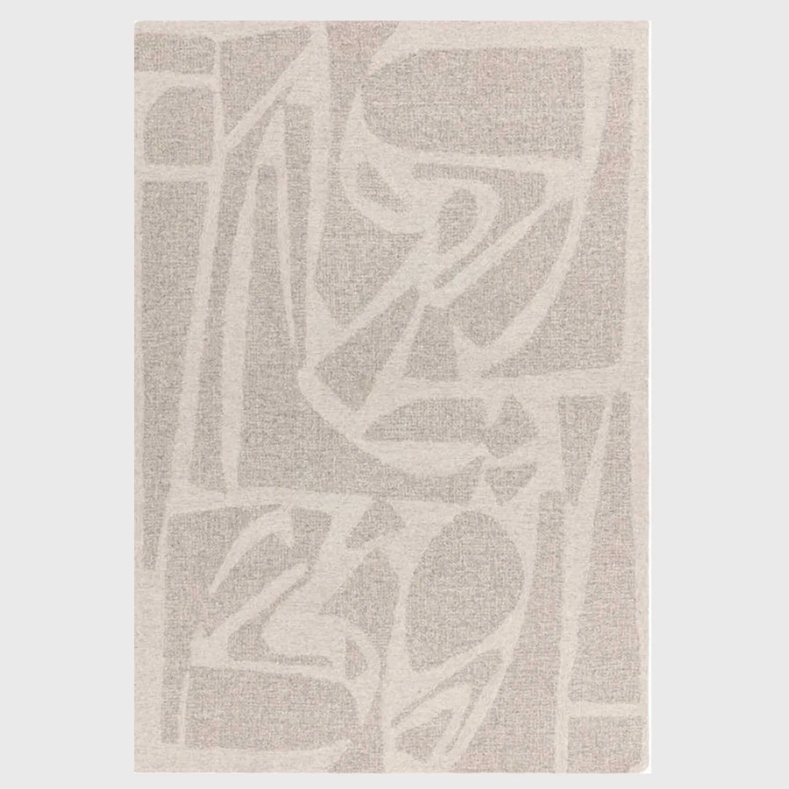 Alora Linen 160 X 230Cm Rug, Square, Neutral Wool | Barker & Stonehouse